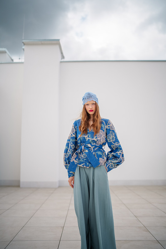 marynarki damskie Żakiet Como ciemny jeans
