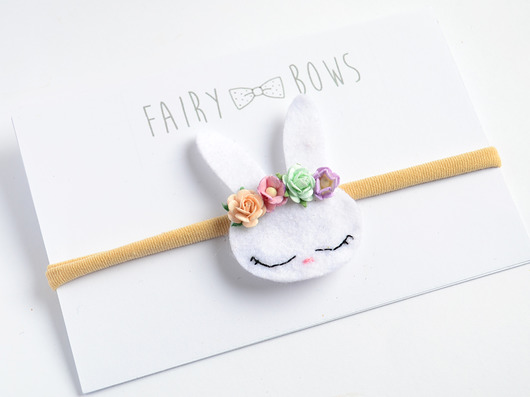 FiryBows opaska KRÓLICZEK boho  FairyBows