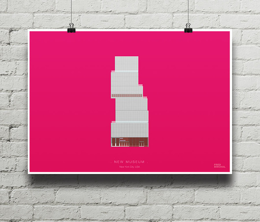 New Museum New York - plakat A4 minimalmill