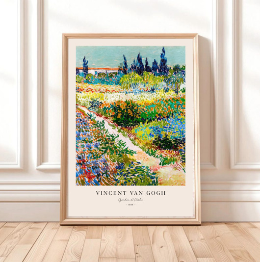 plakaty PLAKAT dekoracyjny , Van Gogh Ogród w Arles, wiosenna dekoracja ścienna