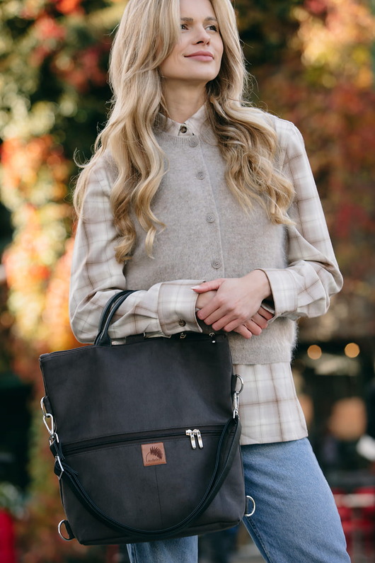 plecaki Plecak / torba 2 w 1 z  nubuku  ciemny brąz