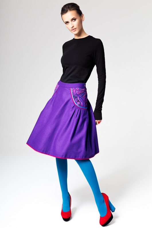 spódnice midi Spódnica WOOL JAQUARD