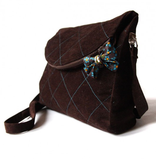 torebka midi - brown&turquoise - elfagado