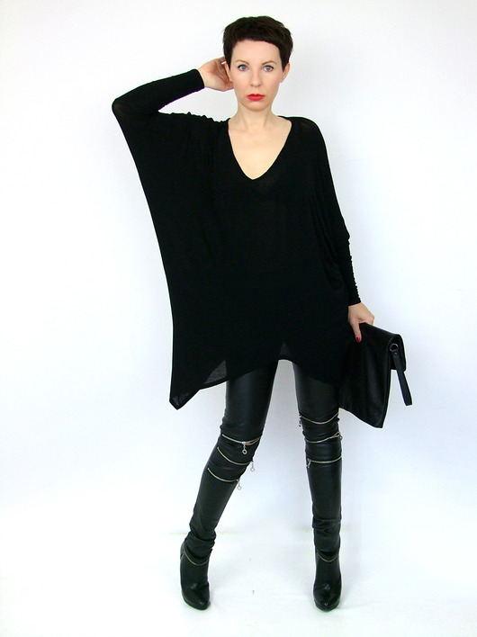 TUNIKA BLACK OVERSIZE by momo momo fashion