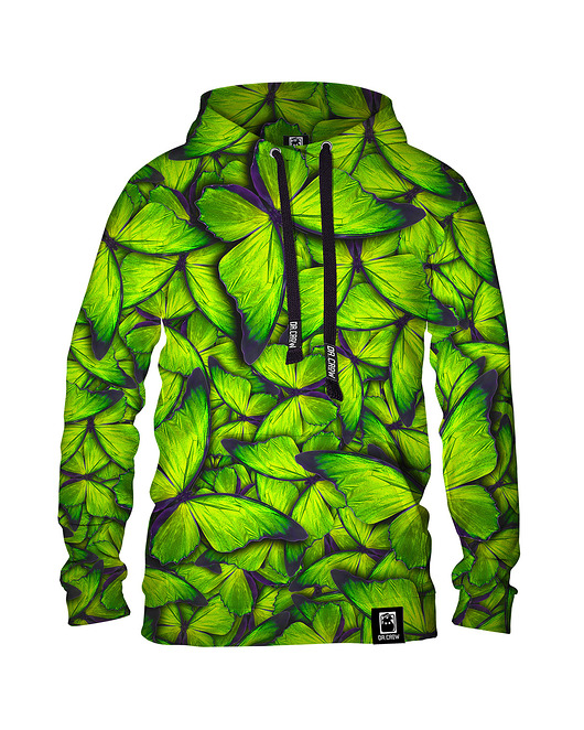 bluza z kapturem damska Damska Bluza z kapturem Butterfly Green
