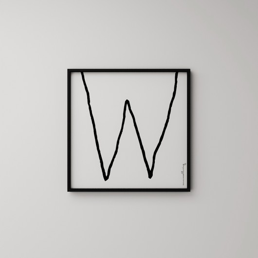 LITERA &quot;W&quot;  - grafika 50x50 MINIMALLIVING