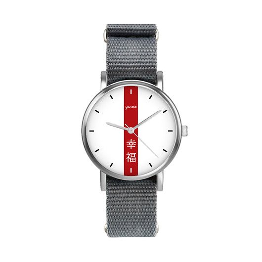 zegarki unisex Zegarek  mały - Szczęście - nylonowy, szary