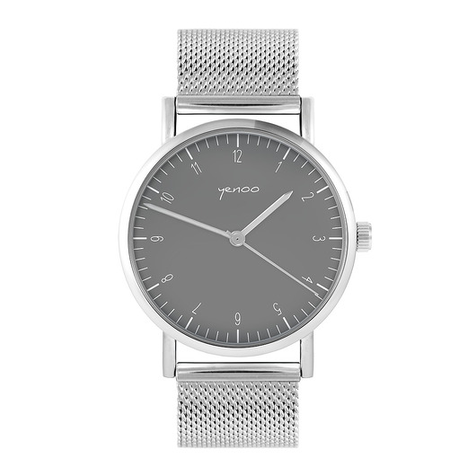 zegarki unisex Zegarek - Simple szary - bransoleta mesh