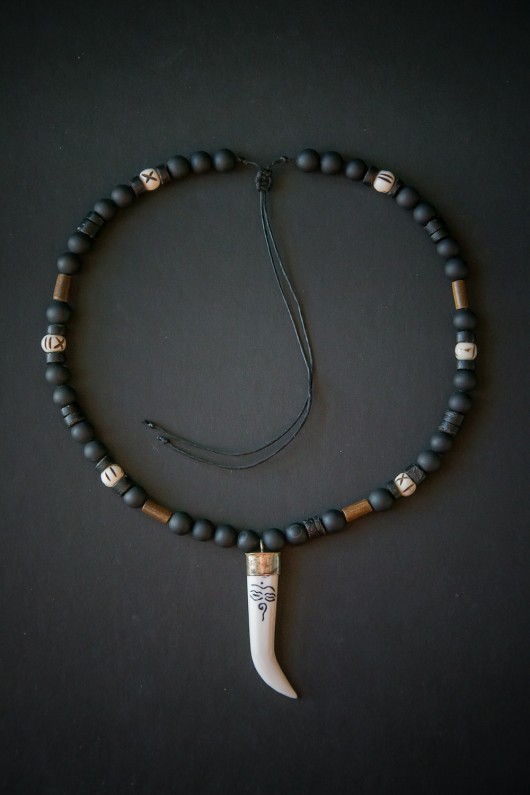 naszyjnik /// OCZY BUDDY kości jaka OM  NOMAD ACCESSORIES