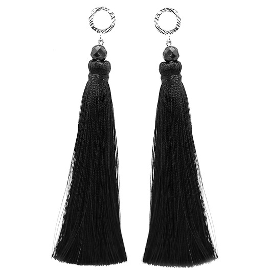 Srebrne kolczyki chwosty z naturalnymi turmalinami IVE Jewelry