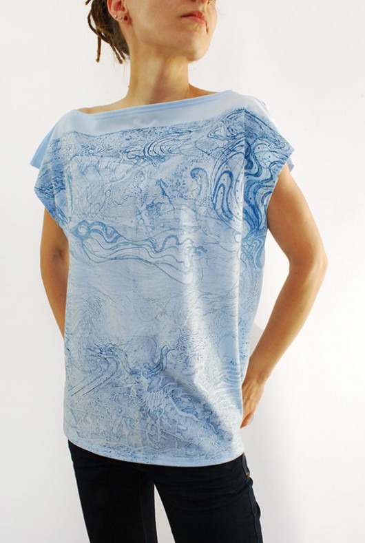 T shirt-morski, błękit eviva larte