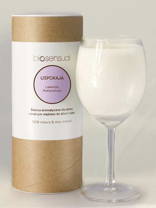 świece zapachowe Świeca do masażu i aromaterapii USPOKAJA 200g KIELICH