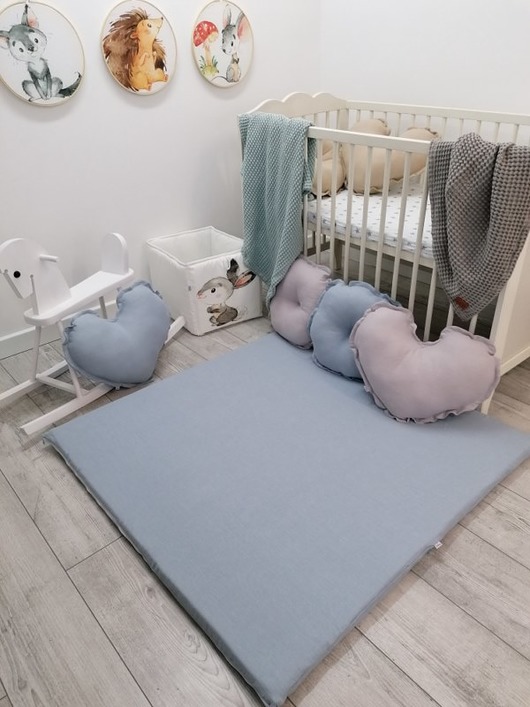 Lniana mata do zabawy - gruba z poszewką. Enitka Sweet Baby Room