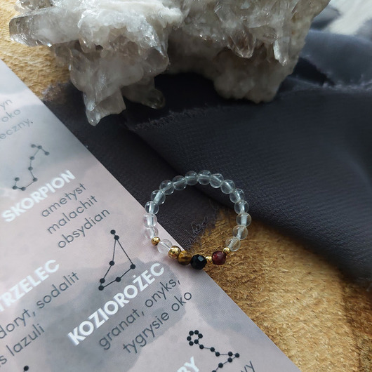 pierścionki elastyczne Pierścionek Zodiak Koziorożec