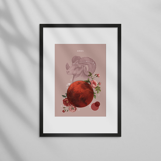 Plakat / Kolaż Znak zodiaku "Baran" kris collage