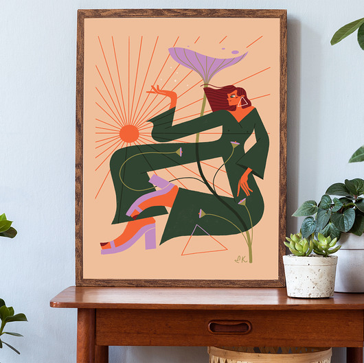 grafiki i ilustracje Plakat Shroom Lady II