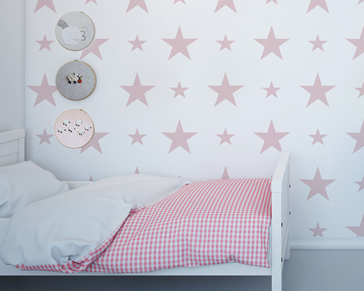 Tapeta dziecieca Stars Pink Humpty Dumpty Room Decoration