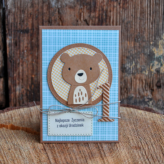 kartki scrapbooking Kartka na roczek