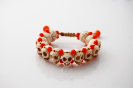 Bransoletka &quot;Orange skull&quot; JS Jewelery