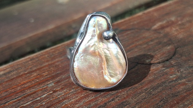 pierścionki - różne Perła po prostu - pierścionek regulowany