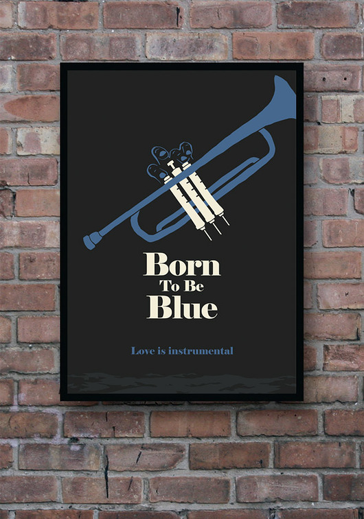 Born To Be Blue - plakat A2 minimalmill