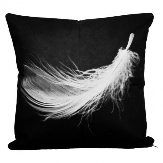 Poszewka FEATHER Black Pióro Nord style How Deer You