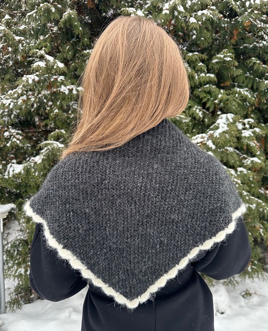 szale damskie Mira szal chusta z baby alpaki z ozdobną ramką alpaka & merino handmade