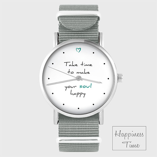 zegarki damskie Zegarek - Make your soul happy - szary