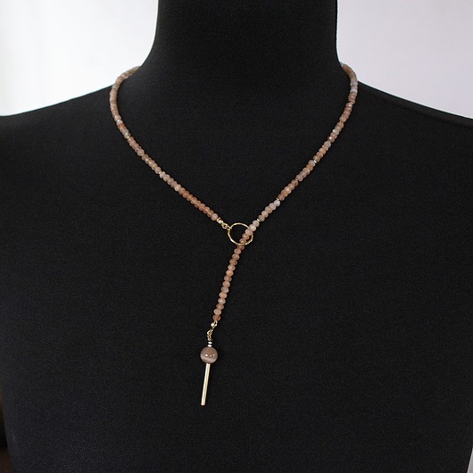 złote naszyjniki Naszyjnik z kamieniem słonecznym