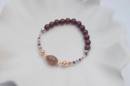 bransoletki z kamieni naturalnych Bransoletka z Kamieniem Słonecznym i Kocim Okiem