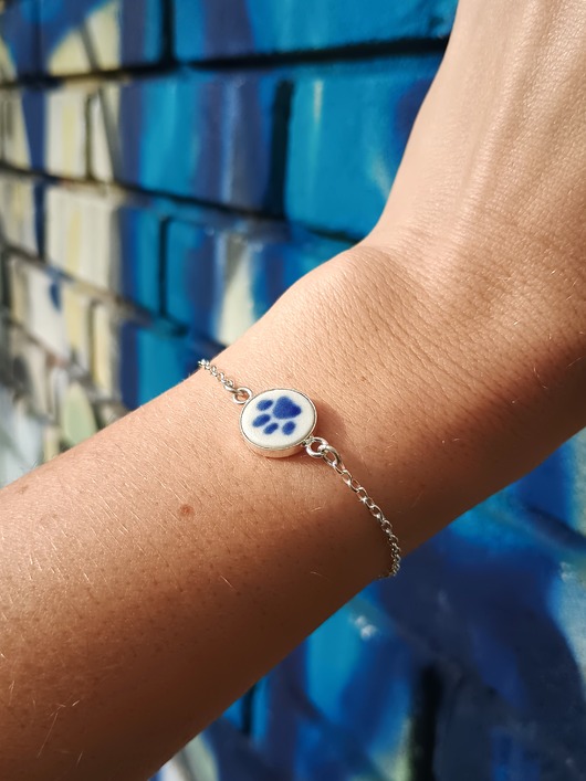 bransoletki ceramiczne Bransoletka Bolesławiec łapka