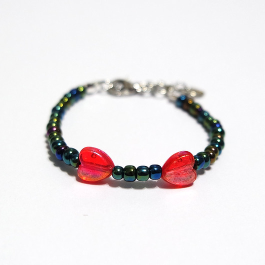 bransoletki ze szkła Bransoletka serca - kolekcja Starlight