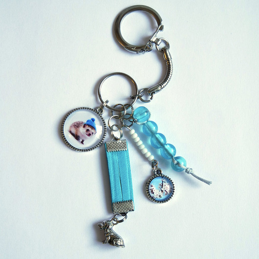 breloki Breloczek - Jeżyk, piesek, kwiaty, rzemień