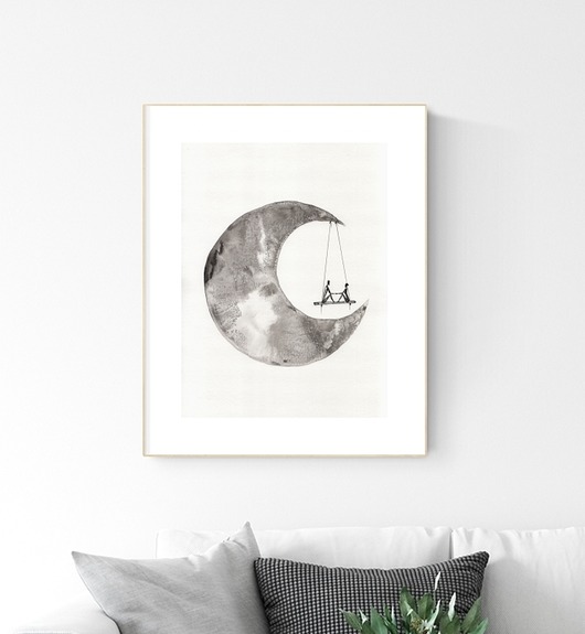 grafika 30X40 cm wykonana ręcznie MiniMalArt