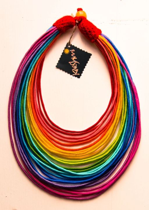 RAINBOW MAASAI - naszyjnik w stylu boho, folk Kaeshmi