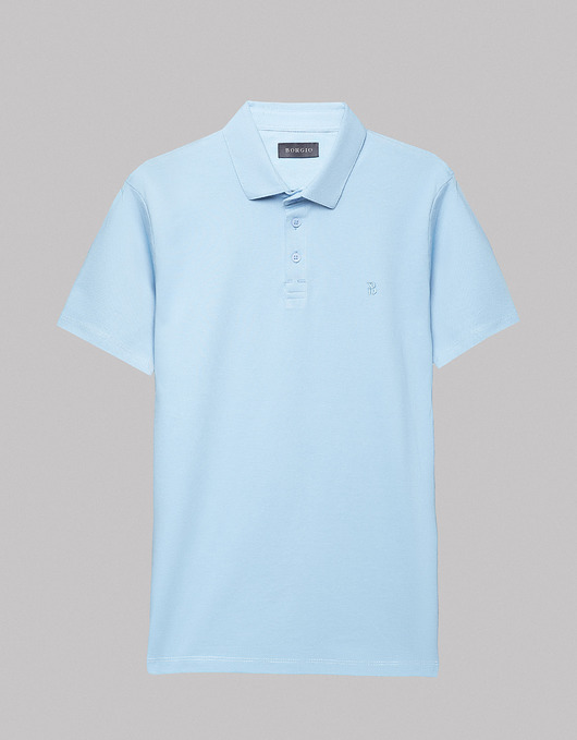 t-shirty męskie Koszulka polo męska lipari 100% bawełny niebieska