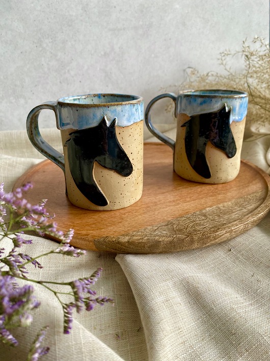 kubki Kubek ceramiczny ręcznie lepiony KOŃ