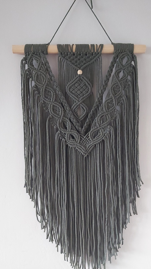 makramy Boho makrama - khaki