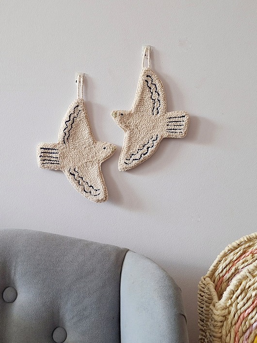 Ozdoby na ścianę Minimalistyczne ptaki na ścianę w stylu skandynawskim