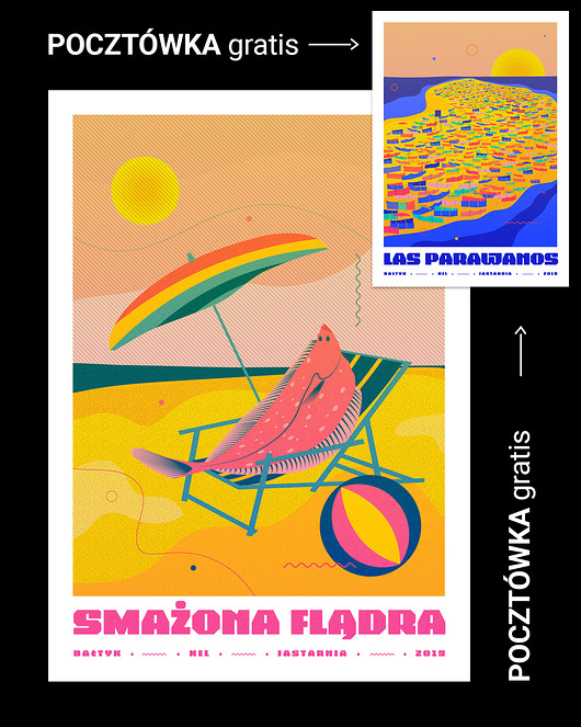 Plakat Smażona Flądra Ewelina Gąska