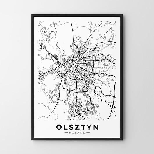 plakaty Plakat Mapa Olsztyn