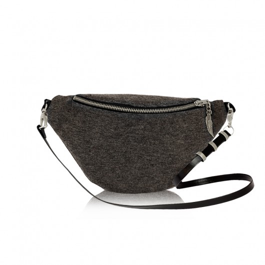 Grey Melange Silver - nerka na cienki paseczek anacomito