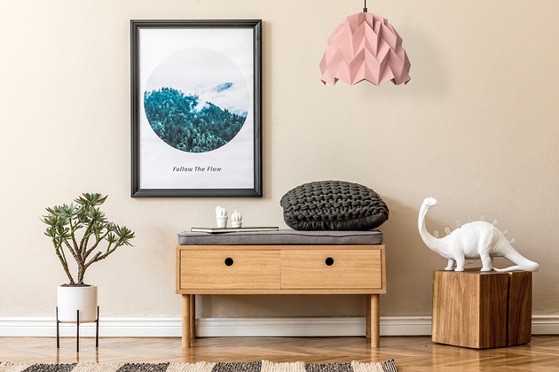 lampy wiszące Lampa wisząca origami ICEBERG S różana