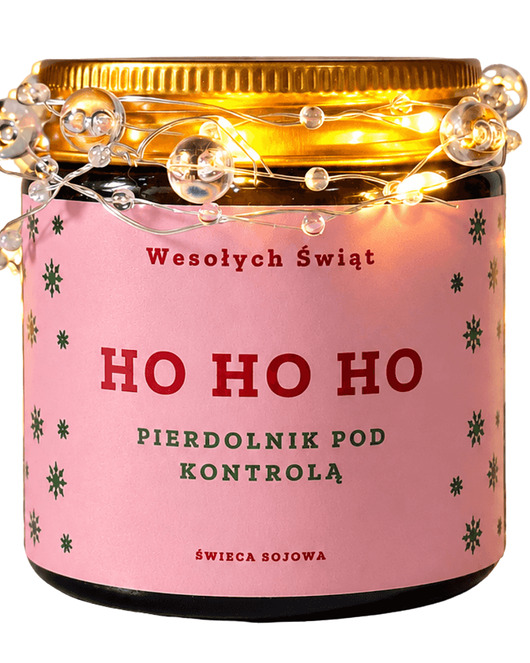 świece zapachowe Świeca sojowa pod choinkę Ho Ho Ho, śmieszny prezent