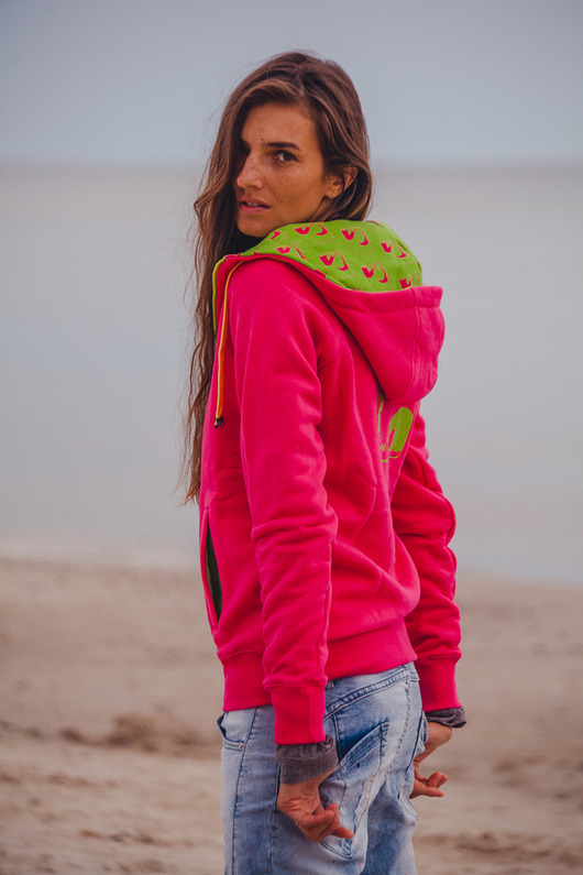 bluza z kapturem damska Wake zipper