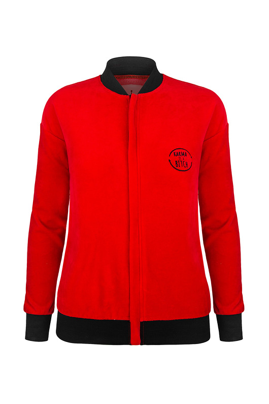 velvet bomber jacket - karma is a bitch xKingSize