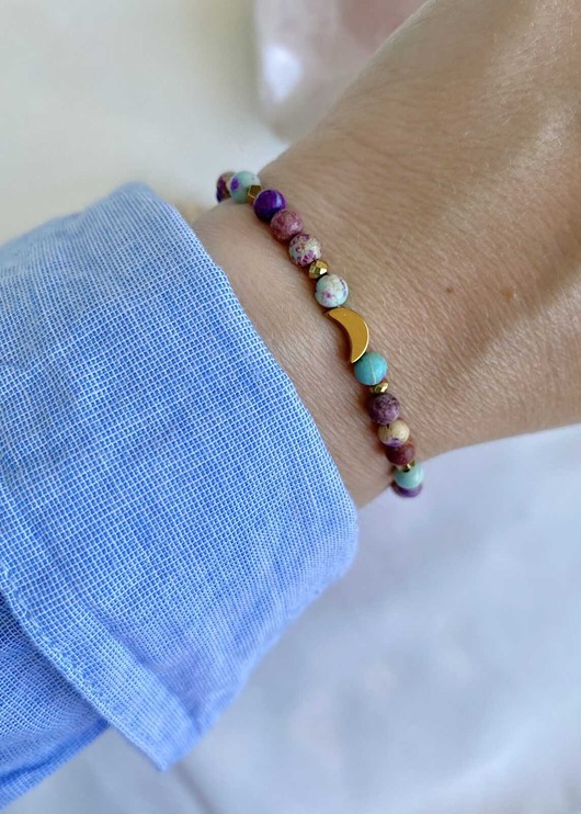 bransoletki z kamieni naturalnych Bransoletka z Jaspisem Księżyc