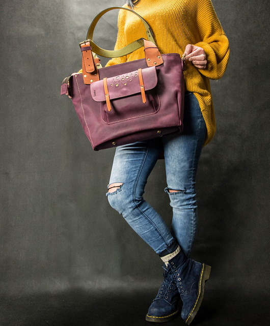 torby na ramię Torebka skórzana Angela wykonana ręcznie