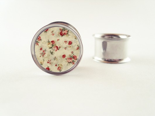 Plug floral kwiaty 10mm  PiercingTown
