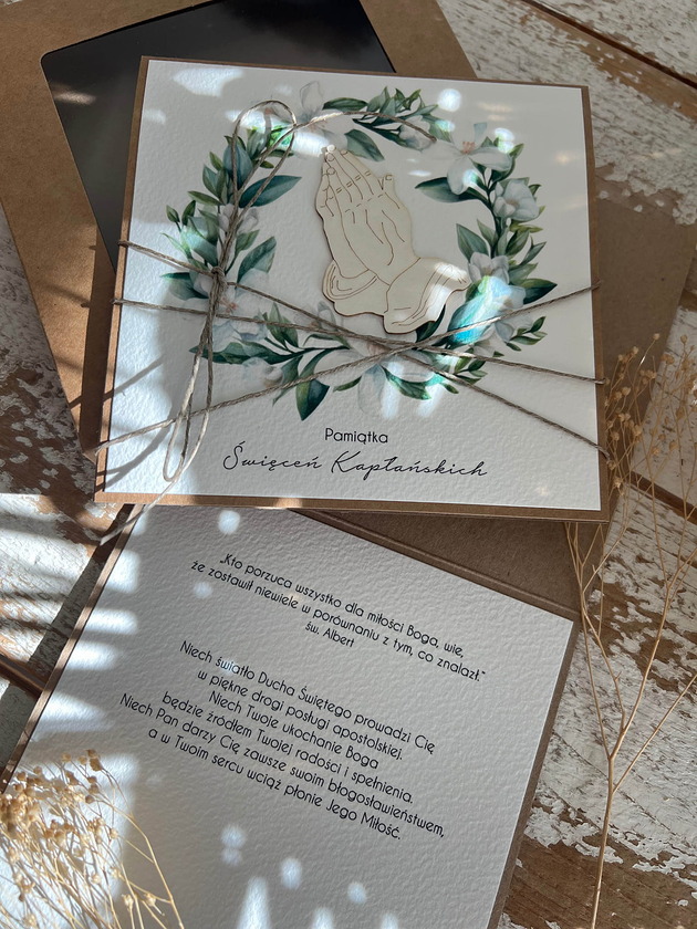 kartki scrapbooking Kartka z okazji święceń kapłańskich dla księdza - prezent